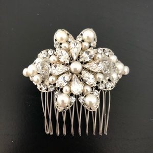 Pearl and Crystal Bridal Hair Comb